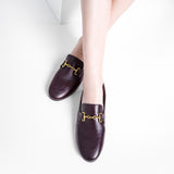 Gold Bit Round Toe Loafers (Loraine)