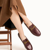 Gold Bit Round Toe Loafers (Loraine)（Market）