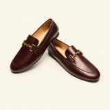 Gold Bit Round Toe Loafers (Loraine)（Market）