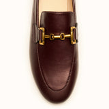 Gold Bit Round Toe Loafers (Loraine)（Market）