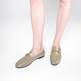 Gold Bit Round Toe Loafers (Loraine)