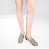 Gold Bit Round Toe Loafers (Loraine)