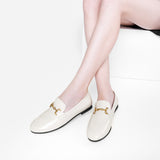 Gold Bit Round Toe Loafers (Loraine)