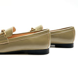 Gold Bit Round Toe Loafers (Loraine)