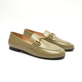 Gold Bit Round Toe Loafers (Loraine)