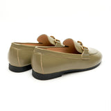 Gold Bit Round Toe Loafers (Loraine)