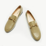 Gold Bit Round Toe Loafers (Loraine)