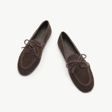 Soft Leather Lace-Up Loafers(Luisa)