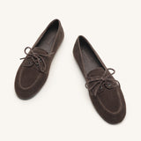 Soft Leather Lace-Up Loafers(Luisa)