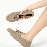 Soft Leather Lace-Up Loafers(Luisa)