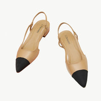 Cap-Toe Slingback Flats (Freya)(SALE)