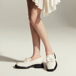 Double Knot Platform Loafers in White, perfect for adding a touch of breezy elegance to your ensemble