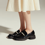 Pearl Platform Loafers in Black, a timeless and versatile option for everyday elegance