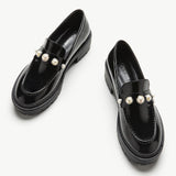 Black Pearl Platform Loafers, a modern and edgy choice for city styling with a touch of sophistication