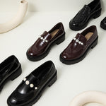 Stylish Chain-Linked Platform Loafer Shoe