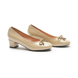Bow knotted Ballet Block Heels (Lacy)