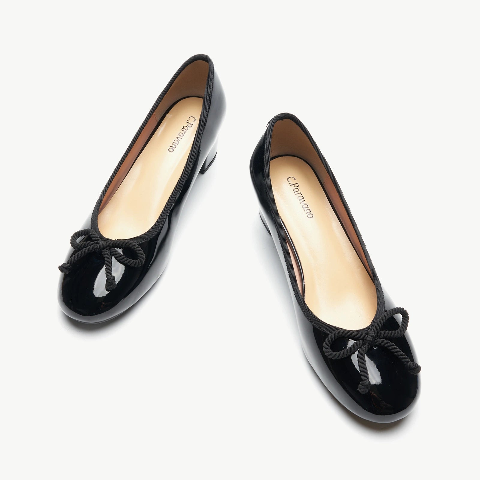 Bow knotted Ballet Block Heels (Lacy)