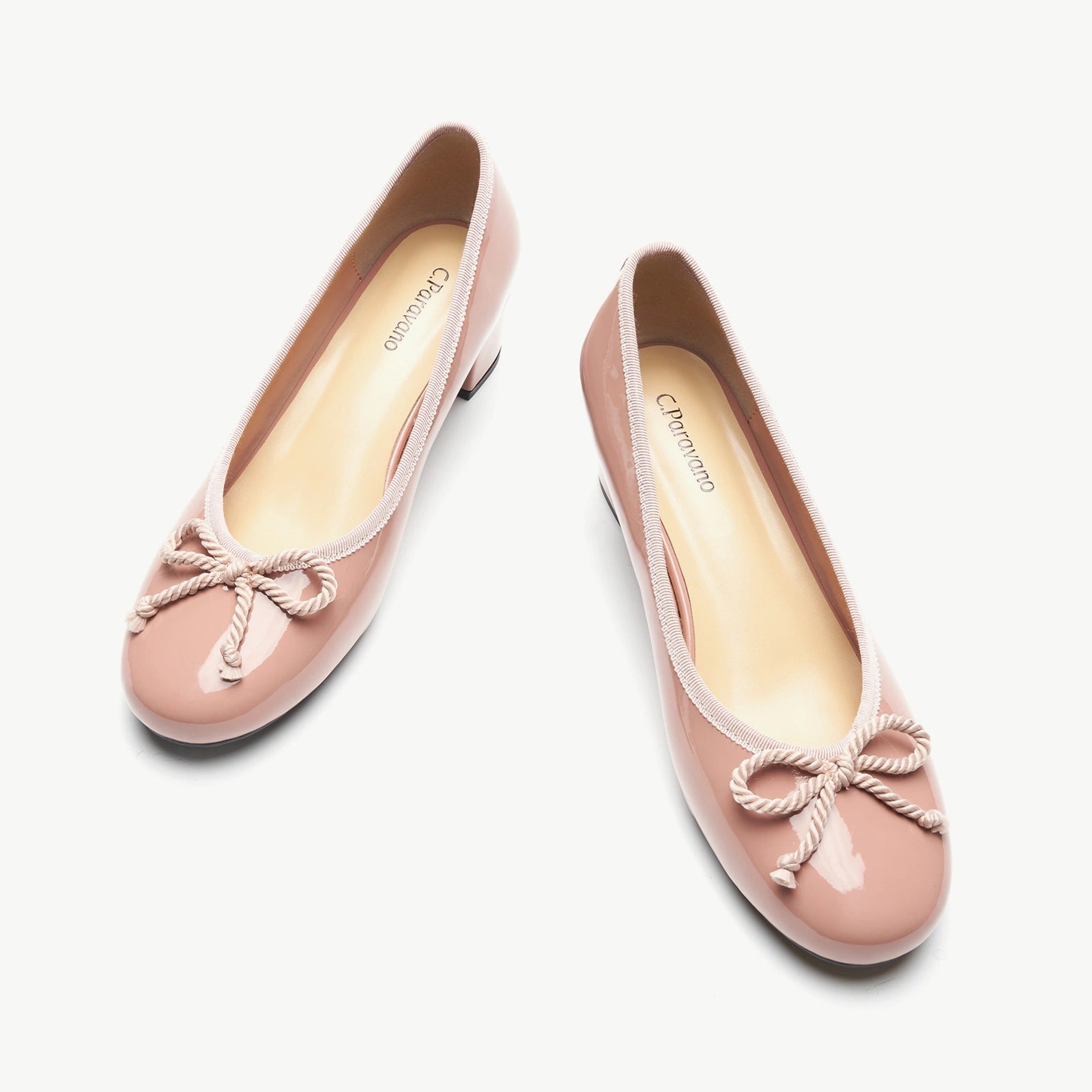 Bow knotted Ballet Block Heels (Lacy)