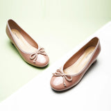 Bow knotted Ballet Block Heels (Lacy)