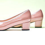 Bow knotted Ballet Block Heels (Lacy)