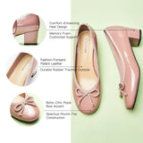 Bow knotted Ballet Block Heels (Lacy)