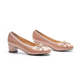 Bow knotted Ballet Block Heels (Lacy)