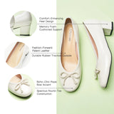 Bow knotted Ballet Block Heels (Lacy)