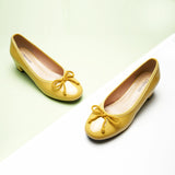 Bow knotted Ballet Block Heels (Lacy)