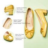 Bow knotted Ballet Block Heels (Lacy)