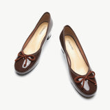 Bow knotted Ballet Block Heels (Lacy)