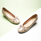Bow knotted Ballet Block Heels (Lacy)