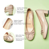 Bow knotted Ballet Block Heels (Lacy)