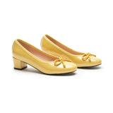 Bow knotted Ballet Block Heels (Lacy)