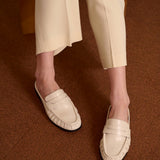 Ruched Loafer Mules (Soho Wax)