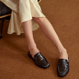 Ruched Loafer Mules (Soho Wax)