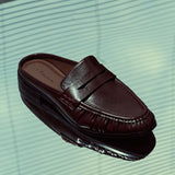 Ruched Loafer Mules (Soho Wax)