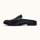 Ruched Loafer Mules (Soho Wax)