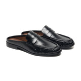 Ruched Loafer Mules (Soho Wax)