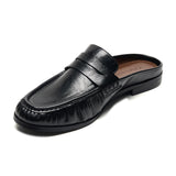 Ruched Loafer Mules (Soho Wax)