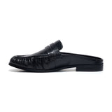 Ruched Loafer Mules (Soho Wax)