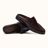 Ruched Loafer Mules (Soho Wax)