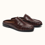 Ruched Loafer Mules (Soho Wax)