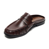Ruched Loafer Mules (Soho Wax)