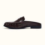 Ruched Loafer Mules (Soho Wax)
