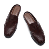 Ruched Loafer Mules (Soho Wax)