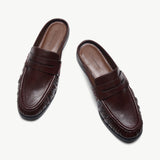 Ruched Loafer Mules (Soho Wax)