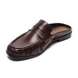 Ruched Loafer Mules (Soho Wax)
