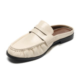 Ruched Loafer Mules (Soho Wax)