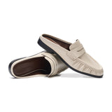 Ruched Loafer Mules (Soho Wax)