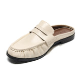 Ruched Loafer Mules (Soho Wax)